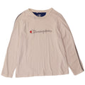 CHAMPION Womens Graphic Top Long Sleeve UK 16 Large White Cotton