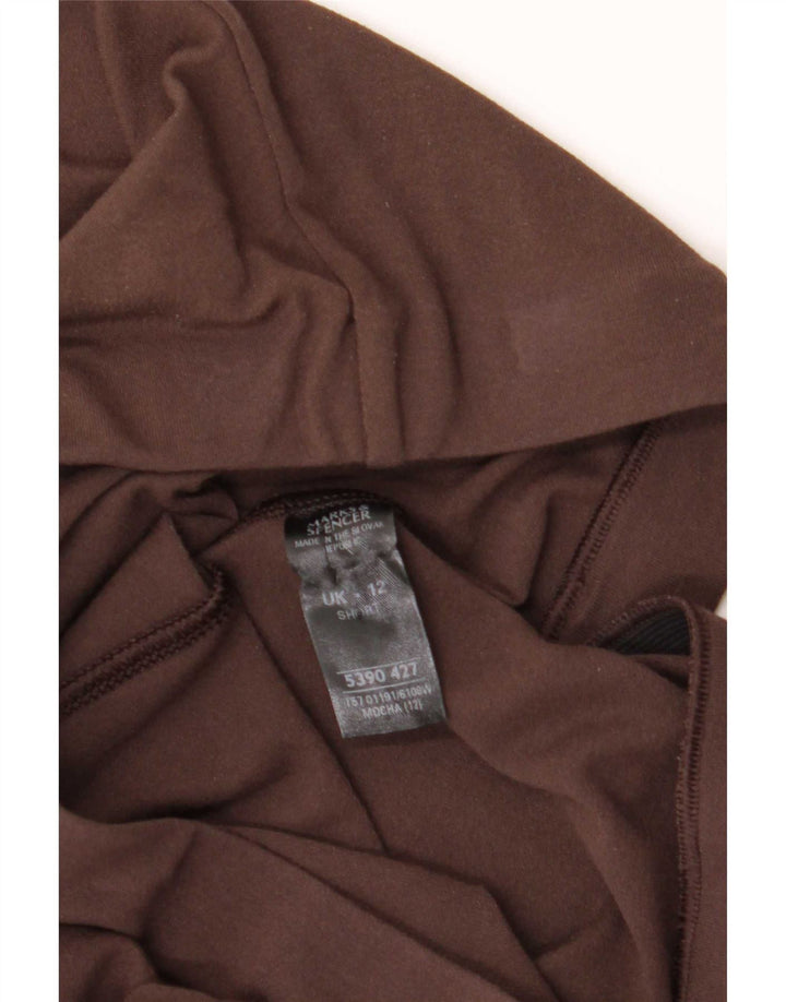 Marks & Spencer Damskie legginsy Flare UK 12 Średni brązowy wiskoza