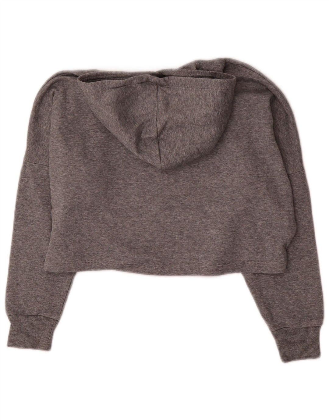 Dziewczęcy sweter z kapturem i grafiką PUMA, 9-10 lat, szara bawełna