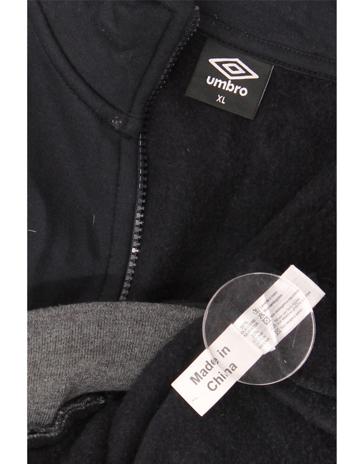 Męska kurtka dresowa UMBRO z grafiką XL, granatowa, z poliestru w blokach kolorów