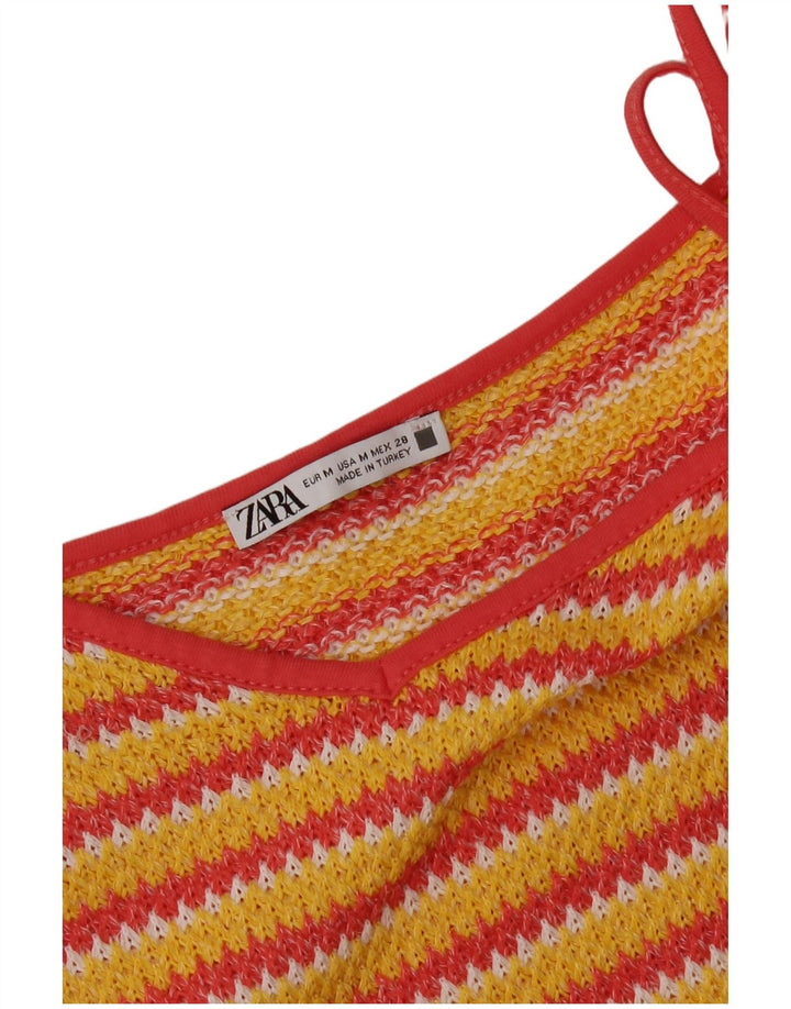 Damska sukienka Zara Sundress UK 12 w średnie żółte paski