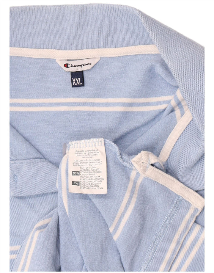 Męska koszulka polo Champion 2XL, bawełniana w niebieskie paski