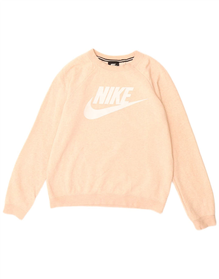 Męska bluza z grafiką Nike, mała, różowa, bawełniana w plamki