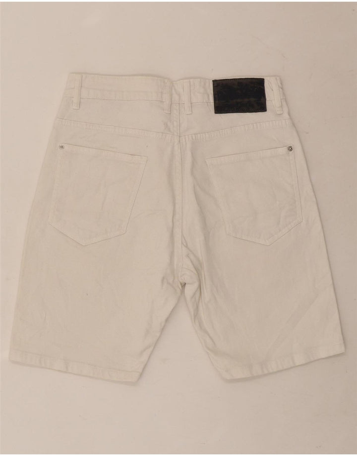 Męskie spodenki jeansowe Zara EU 38 Small W30 Biała bawełna