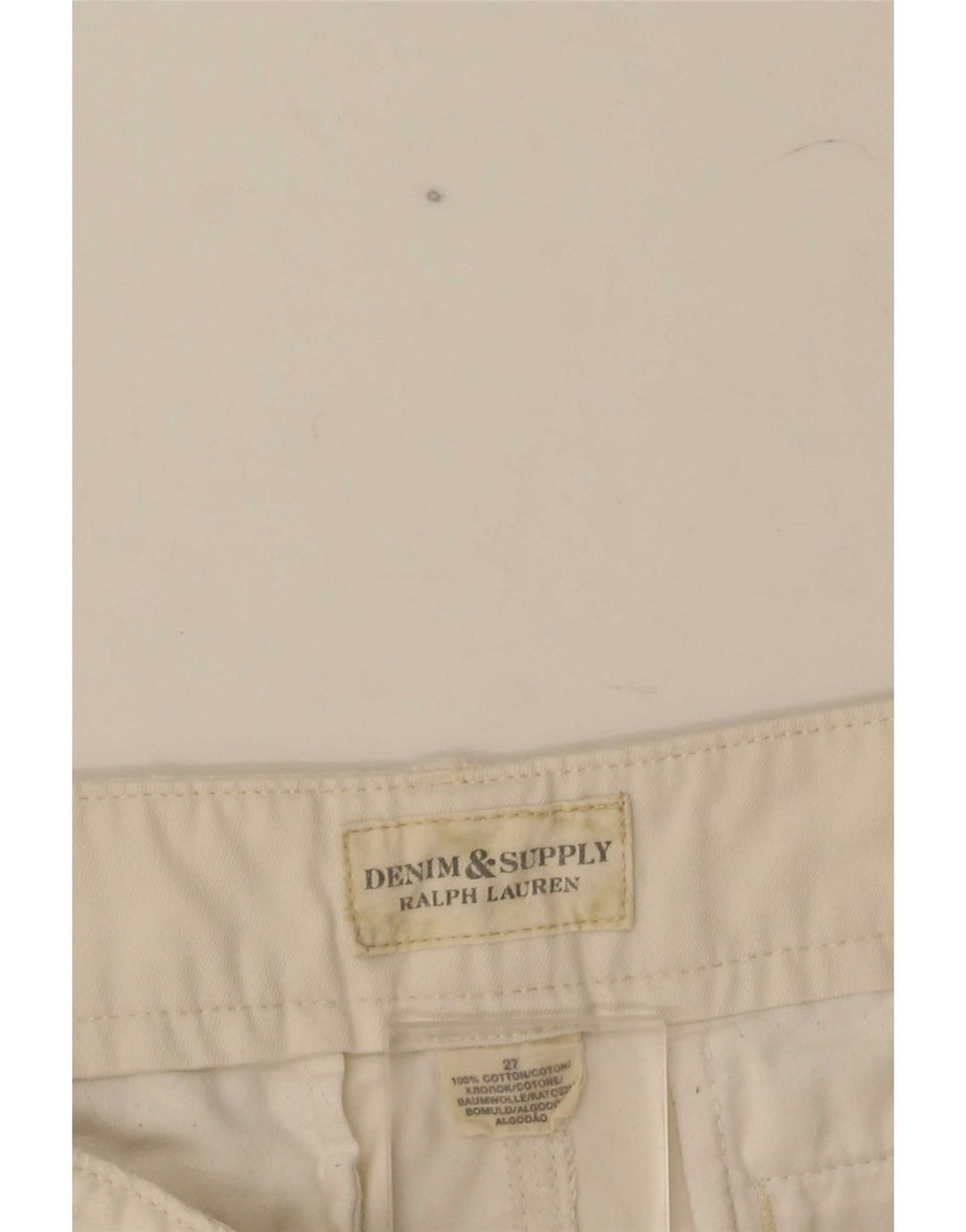 Damskie spodenki Chino Ralph Lauren W27 Small White Cotton