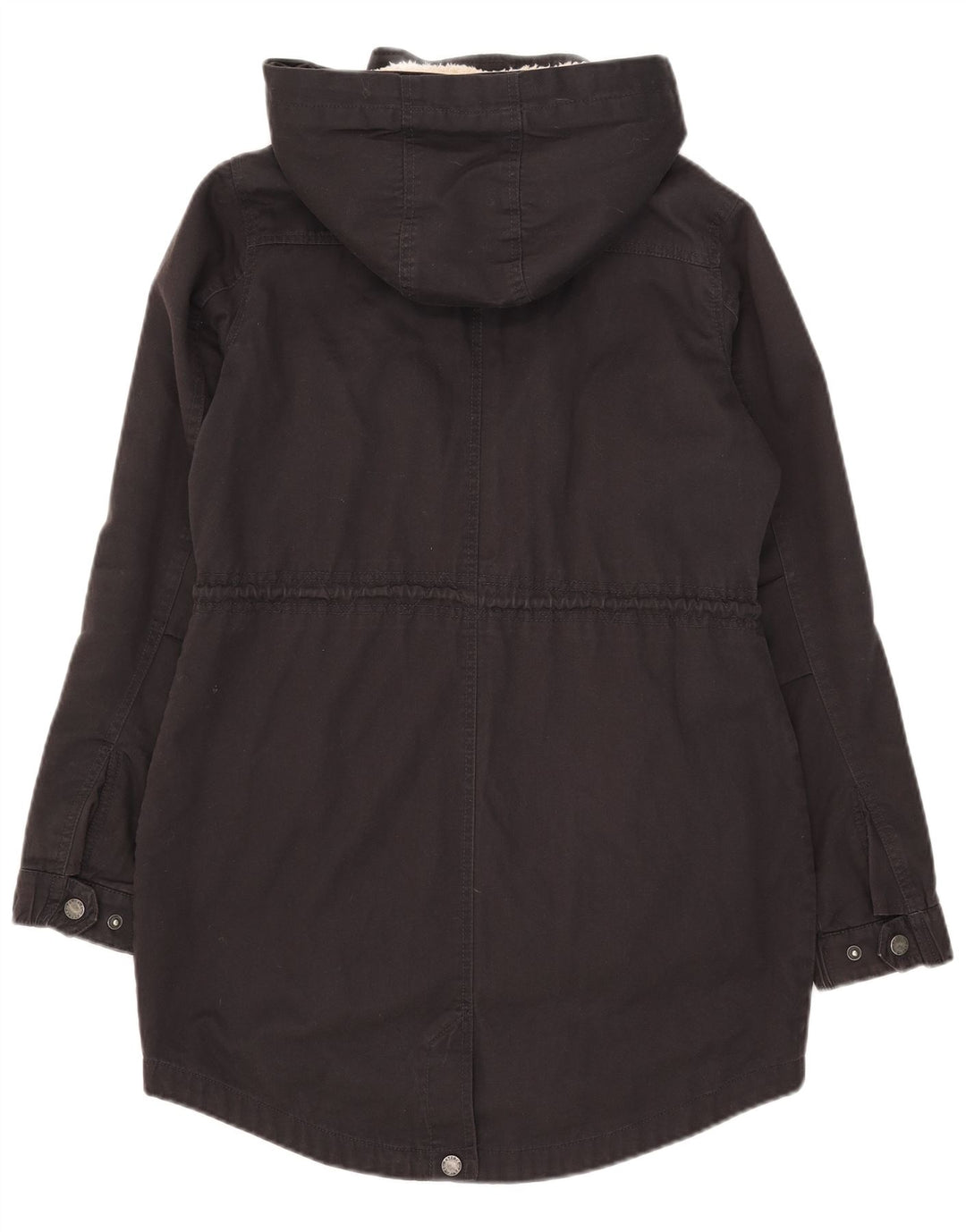 Damska kurtka parka z kapturem Fat Face UK 8, mała, czarna, bawełniana