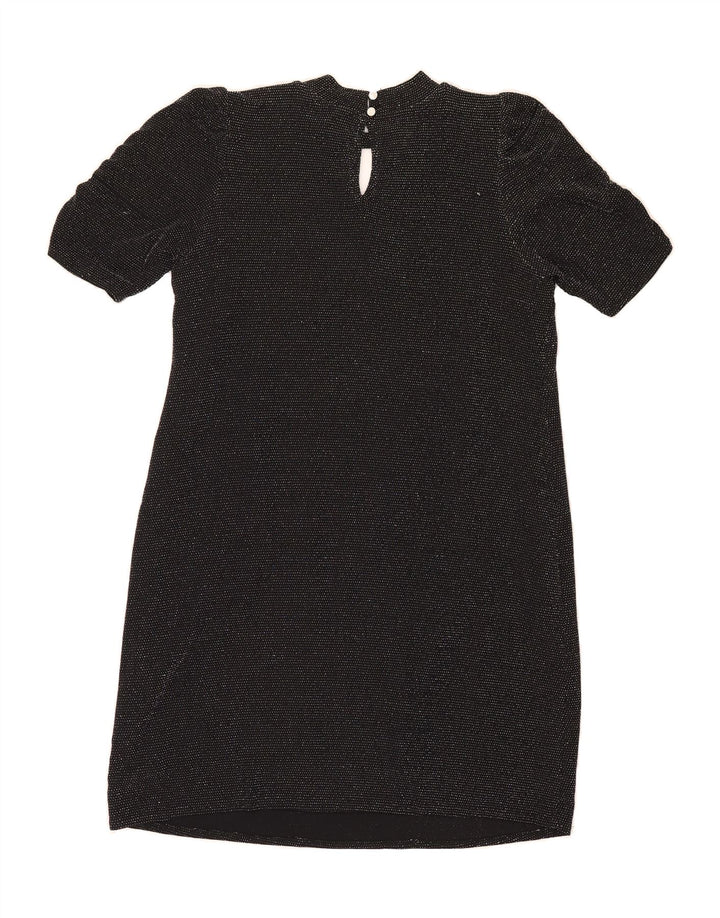 WALLIS Womens Sheath Dress UK 12 Medium  Black Flecked Polyester Vintage Wallis and Second-Hand Wallis from Messina Hembry 