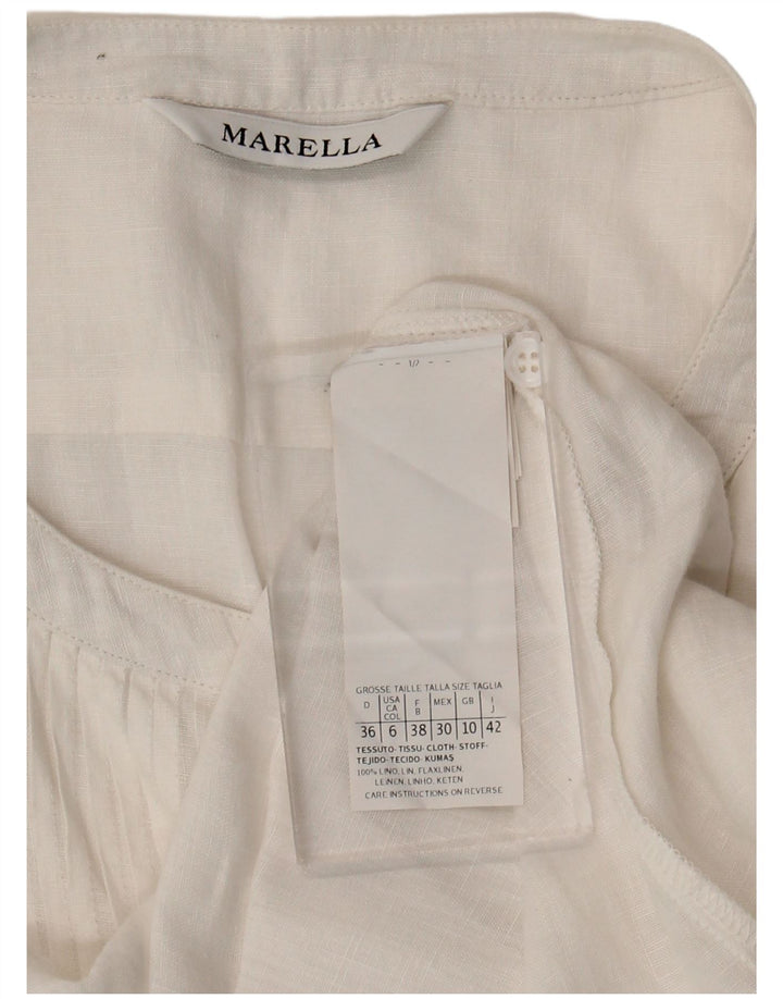 Damska bluzka koszulowa oversize Marella UK 10 Small White Line