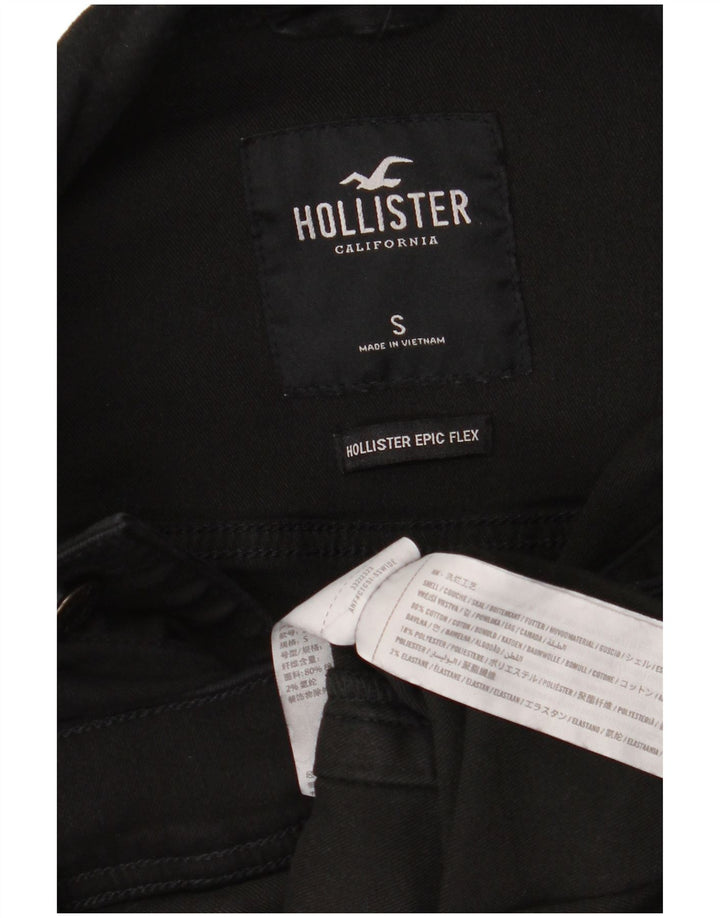 Męska kurtka dżinsowa Hollister UK 36, mała, czarna, bawełniana