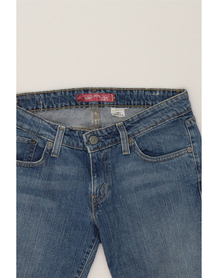 LEVI'S Womens 524 Low Waist Denim Shorts W32 Large  Blue Vintage Levi's and Second-Hand Levi's from Messina Hembry 