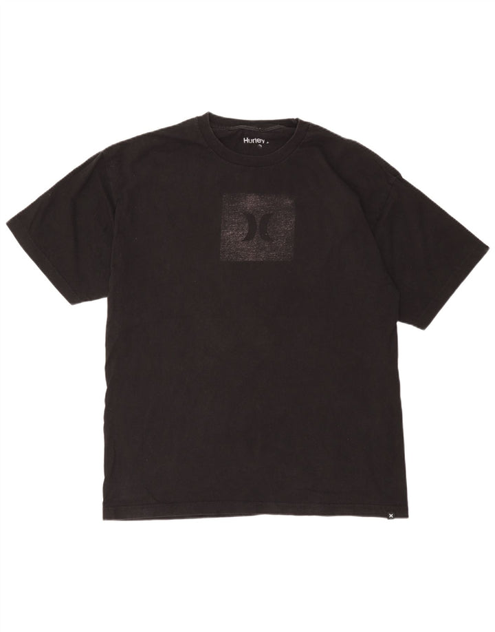 Męski T-shirt z grafiką Hurley, duży, czarny