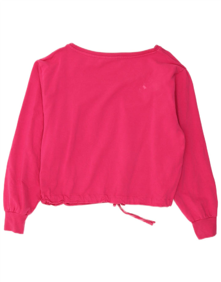ELLESSE Womens Heritage Oversized Sweatshirt Jumper UK 10 Small Pink