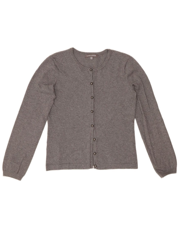 Damski sweter rozpinany LAURA ASHLEY UK 8, mały, szary, bawełniany