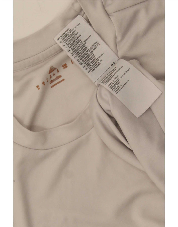 Adidas Męski T-shirt Climalite Top Średni Biały Poliester