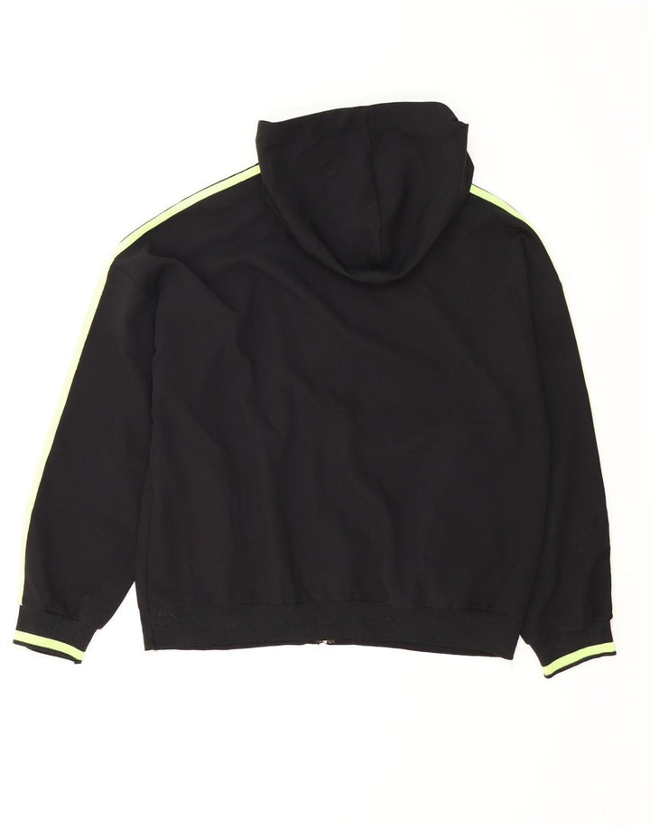 Damski sweter oversize z kapturem i zamkiem ZARA UK 16, duży, czarny poliester