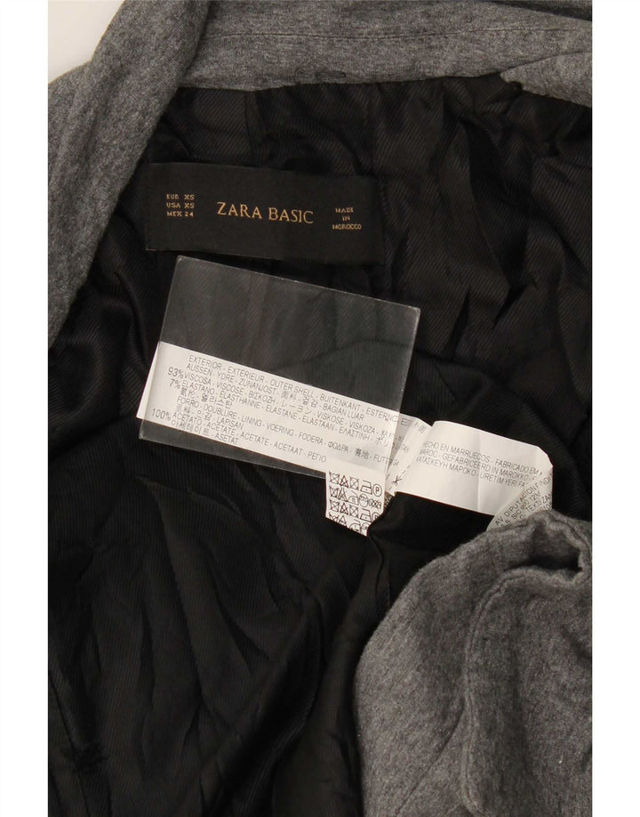 Damska marynarka Zara Open Oversize UK 6 XS Szara wiskoza