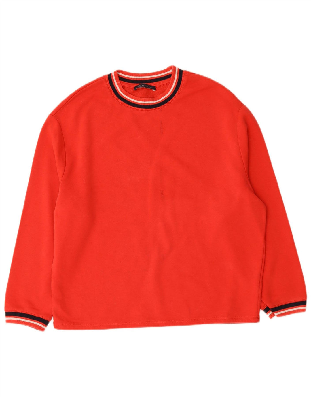 Marks & Spencer Damski sweter oversize UK 10, mały, czerwony, bawełniany