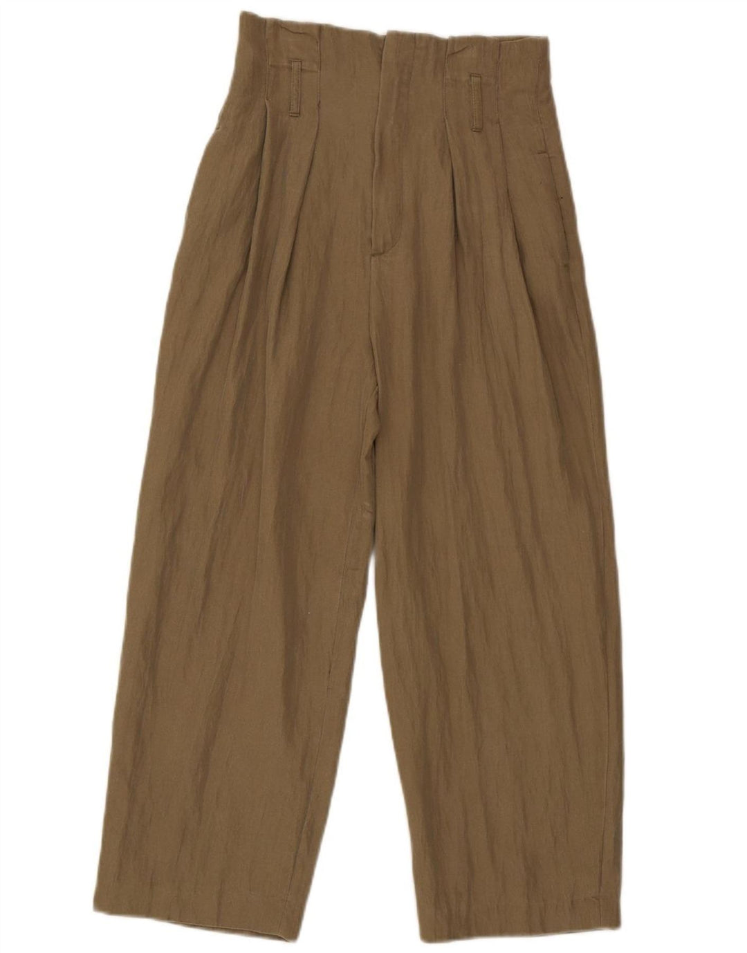 Damskie, przycięte spodnie Zara, małe W26 L24 Khaki