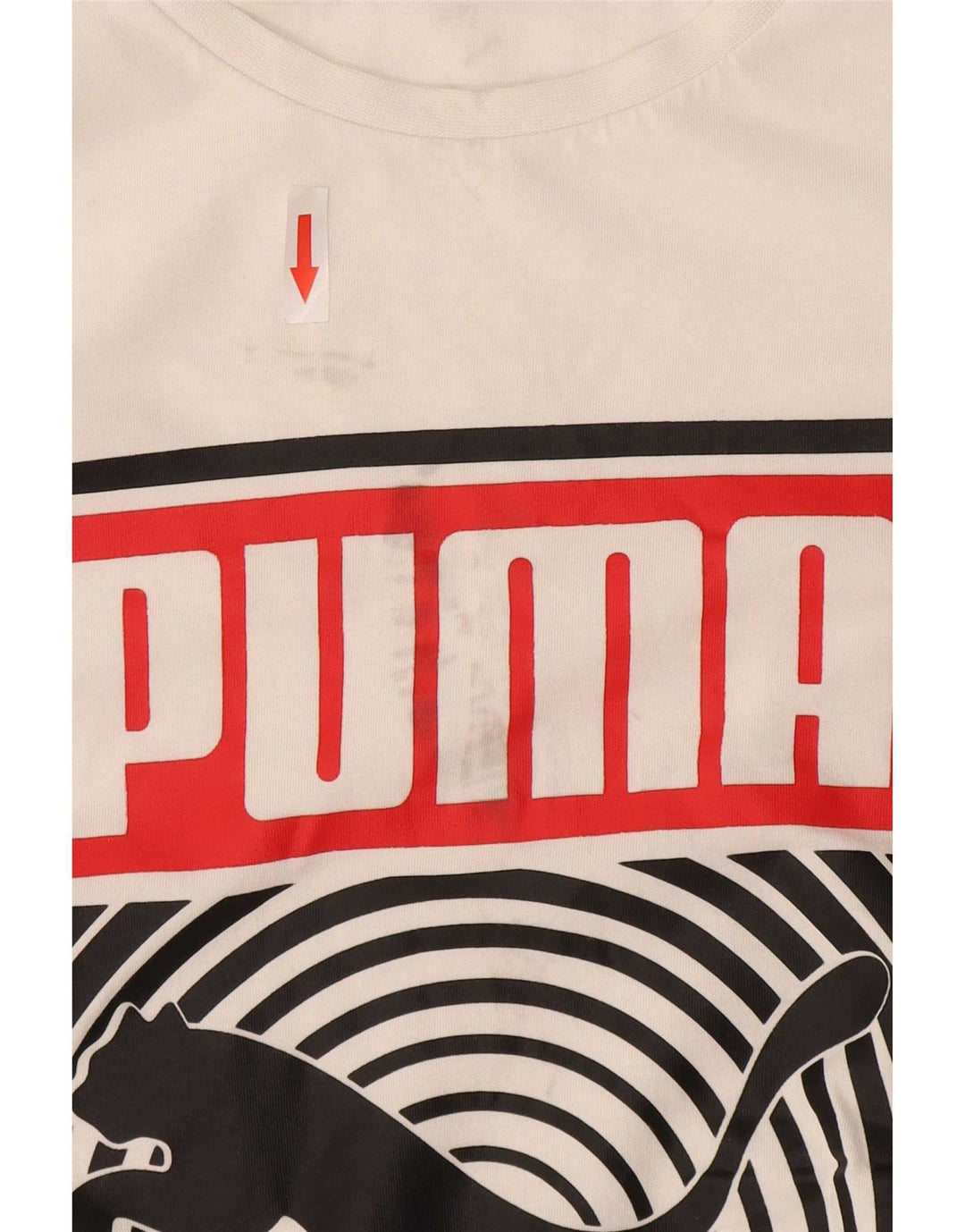 Męska koszulka z grafiką Puma, duża, biała, bawełniana