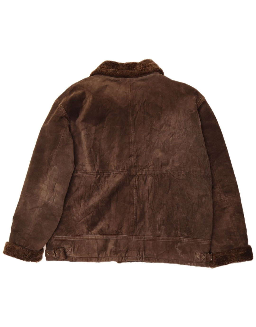 Kurtka damska TCM Shearling UK 28/30 3XL Brązowa skóra