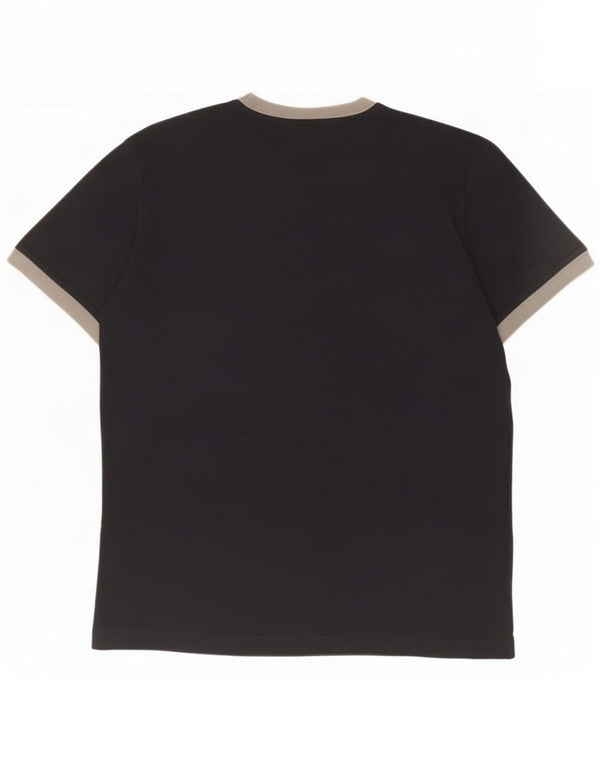 Lee Mens T-Shirt Top Large Black Cotton