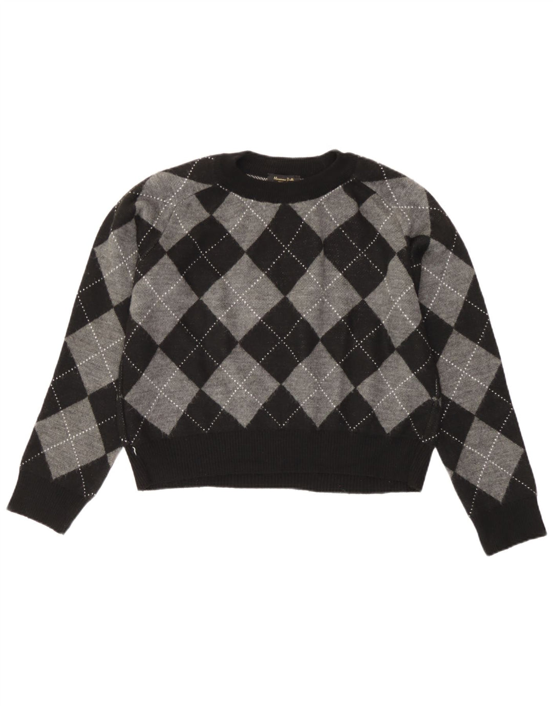 Sweter damski Massimo Dutti z okrągłym dekoltem i okrągłym dekoltem UK 10, mały czarny