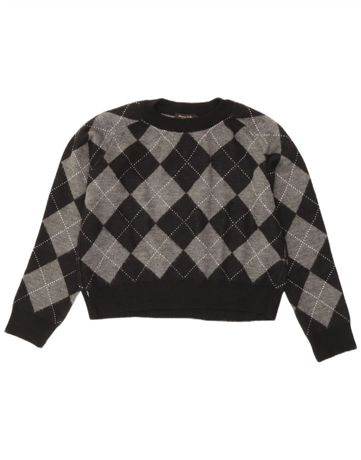 Sweter damski Massimo Dutti z okrągłym dekoltem i okrągłym dekoltem UK 10, mały czarny