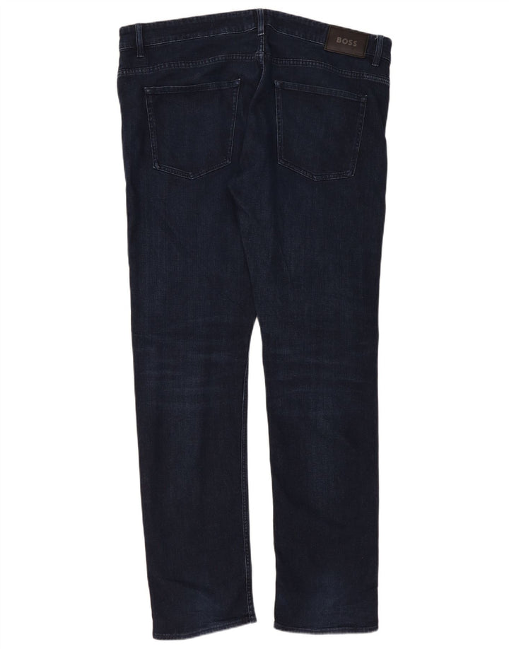 Męskie jeansy slim Hugo Boss W38 L34 Granatowa bawełna