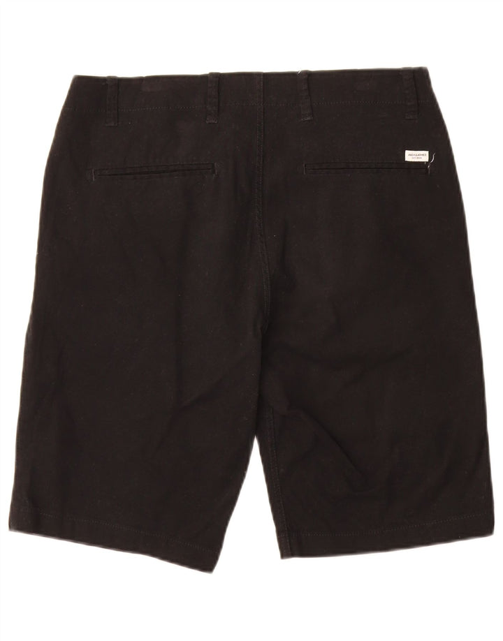 Męskie spodenki chino JACK & JONES, średnie W32, czarne, bawełniane