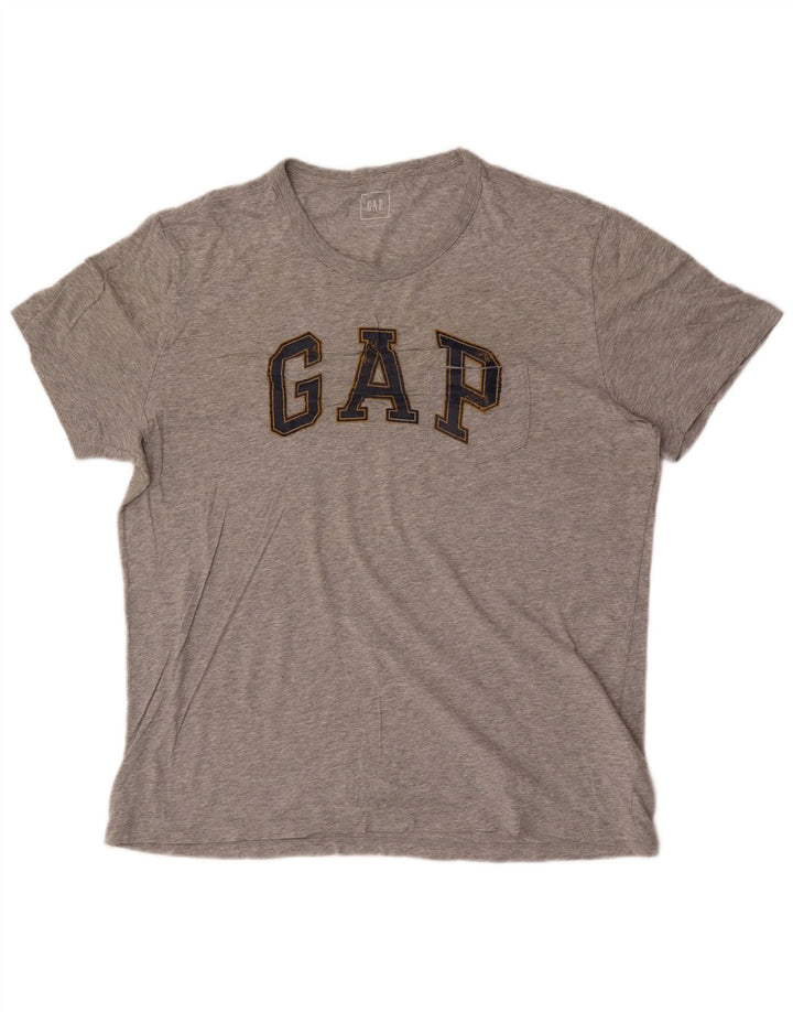 Męski T-shirt z grafiką Gap, duży, szary