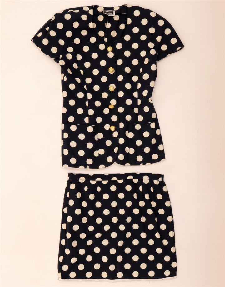 Luisa Spagnoli Damski zestaw dwuczęściowych spódnic z krótkim rękawem IT 42 Medium W32 Navy