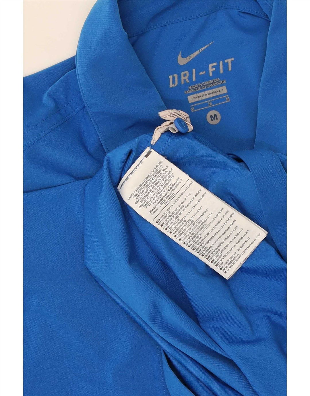 Męska koszulka polo Nike Dri Fit, średni niebieski poliester