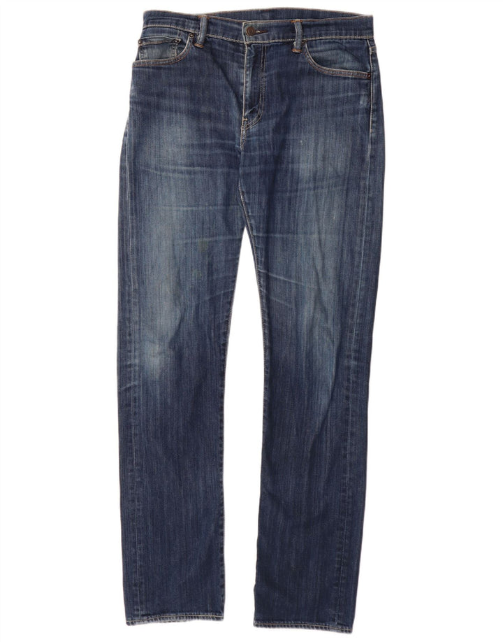 Męskie dżinsy Levi's 504 Straight W34 L36 Niebieska bawełna