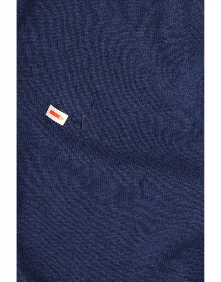 Męski sweter z okrągłym dekoltem Barbour, mały, granatowy, z owczej wełny