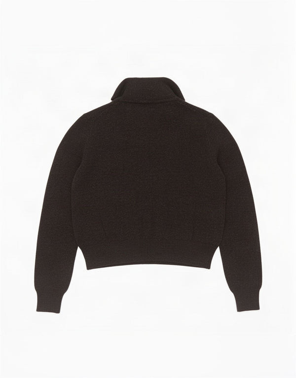Sweter damski marki Brandy Melville, krótki sweterek polo UK 14, średni czarny
