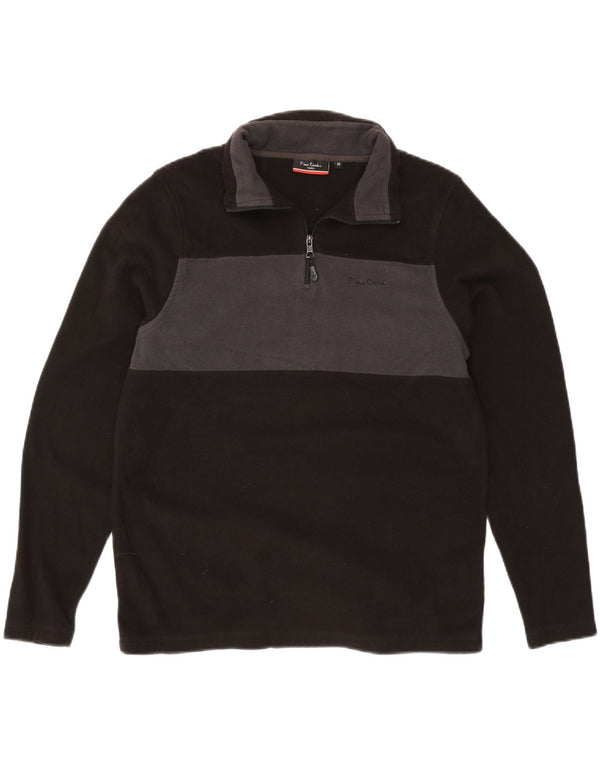 Męski sweter polarowy Pierre Cardin z zamkiem błyskawicznym i średnim czarnym kolorem