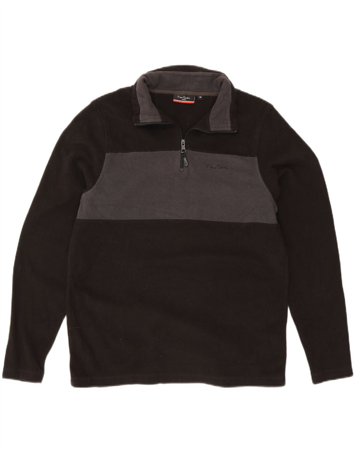 Męski sweter polarowy Pierre Cardin z zamkiem błyskawicznym i średnim czarnym kolorem