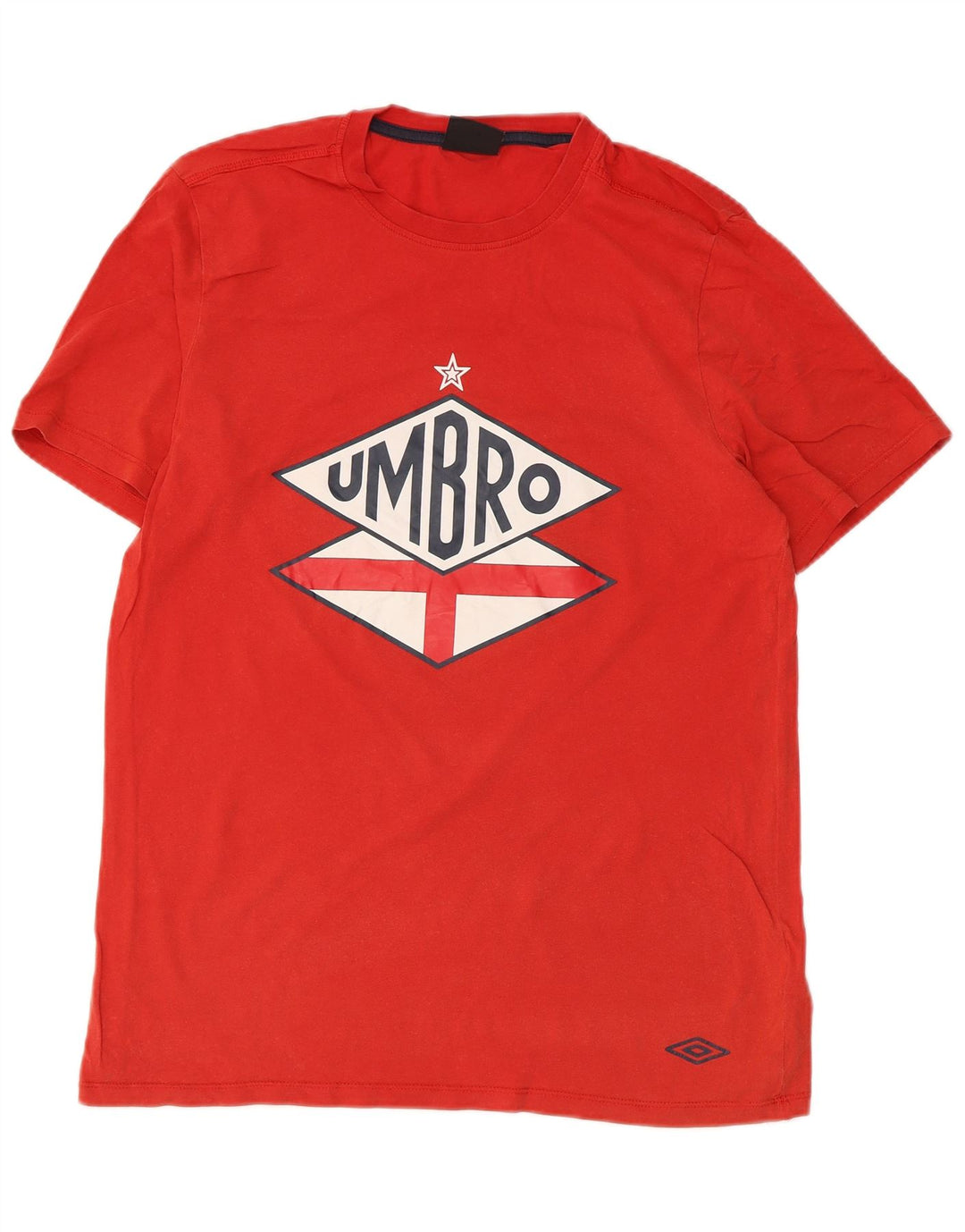 Męska koszulka z grafiką Umbro, bawełniana, średnia czerwona