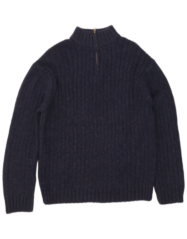 Marks & Spencer Męski sweter zapinany na zamek 2XL Granatowy akryl