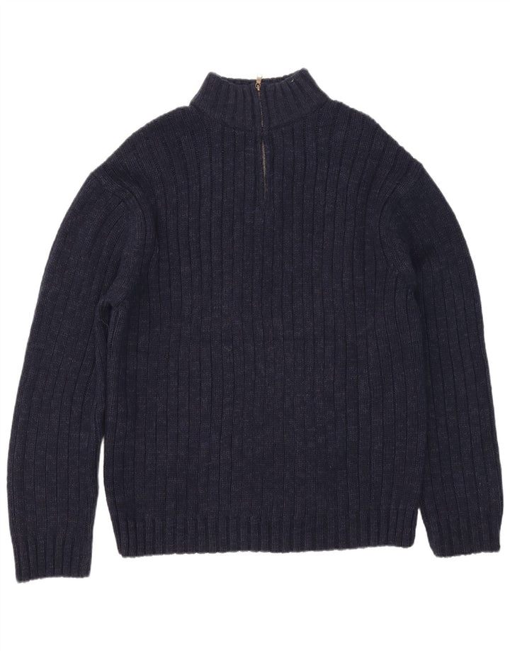 Marks & Spencer Męski sweter zapinany na zamek 2XL Granatowy akryl