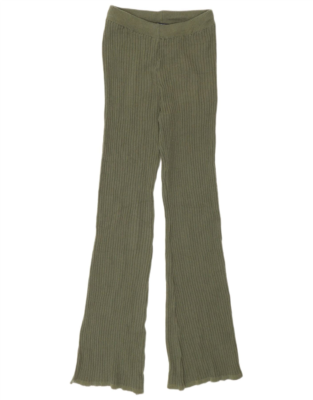 Damskie legginsy Zara Knit Flare UK 12, średni zielony poliester