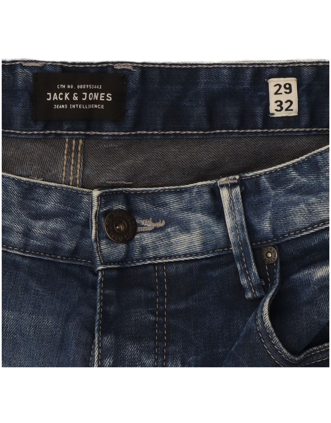 Męskie dżinsy Jack & Jones Mike Straight W29 L32 Niebieskie bawełniane