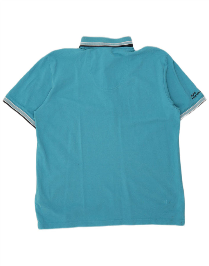 Męska koszulka polo Hugo Boss, duża, niebieska, bawełniana