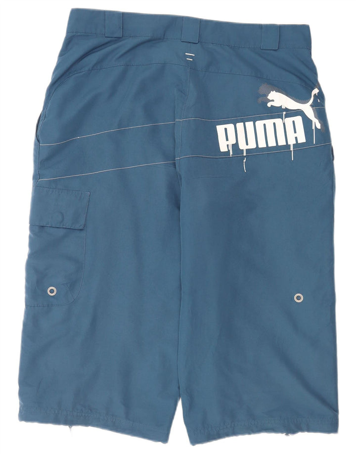 Męskie spodenki cargo Puma Graphic, średnie W30, niebieskie