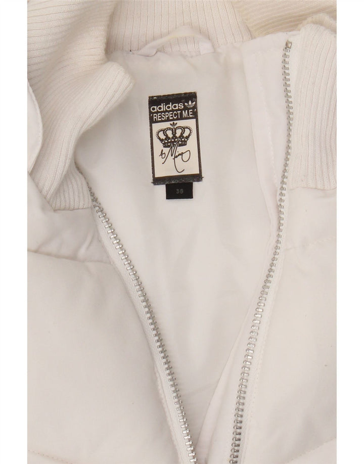 ADIDAS Womens Padded Gilet EU 38 Small White Polyamide Vintage Adidas and Second-Hand Adidas from Messina Hembry 