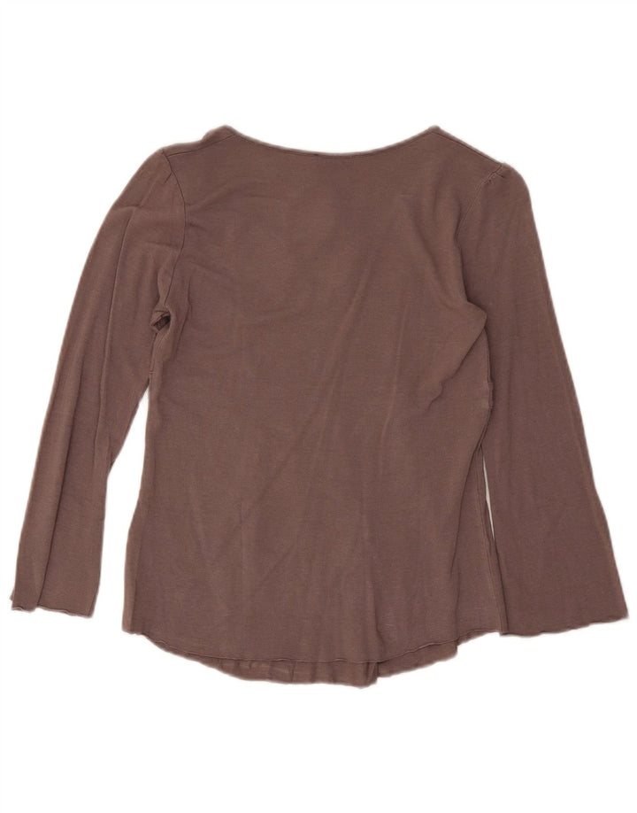 Damski top Max & Co. z rękawem 3/4, UK 12, średniobrązowa wiskoza