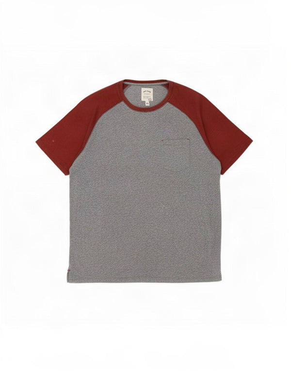 T-shirt męski Fat Face Top XL Szary, bawełniany blok kolorów