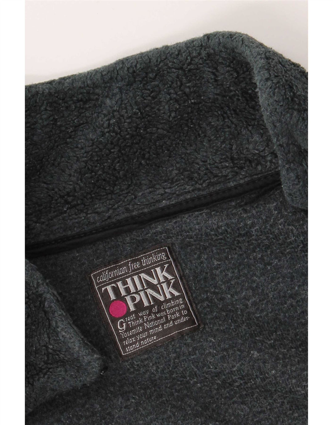 Think Różowa męska kurtka polarowa UK 42 XL, szary, geometryczny poliester