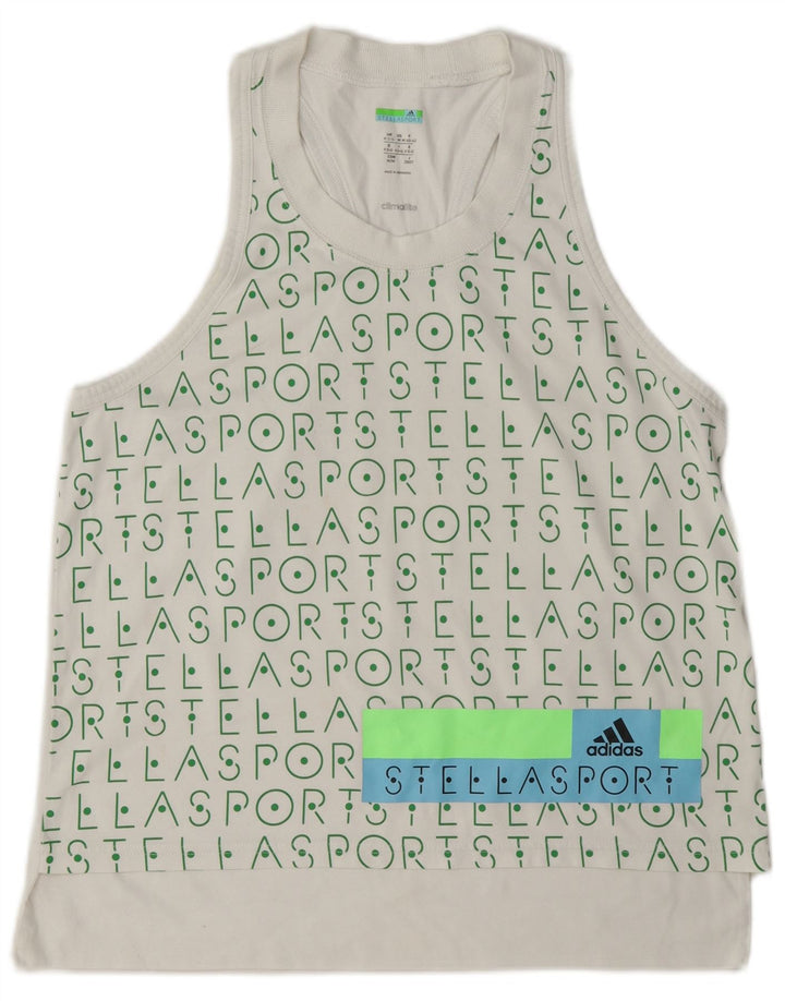 Damska kamizelka Adidas Stella Graphic Top UK 12/14 Średnia Biała