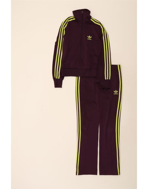 Adidas damski graficzny pełny dres EU 34 XS fioletowy poliester